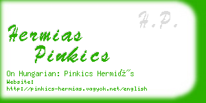 hermias pinkics business card